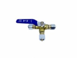 FARO three-way ball valve type T - PVC Ø8 / PVC Ø8 / PVC Ø8